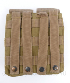 Defensie Molle coyote double magazin pouch M4 C7 C8 - merk TOP Tactical Products Texas - 17,5 x 7 x 19 cm - nieuwstaat - origineel