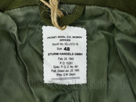 WO2 US Dames WAC officer class A jas MET rok replica OD -  size 38 t/m 48