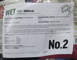 1 doos met 10 dezelfde  24uurs rantsoen Maaltijd zak 24 Hour OUTMEALS General Ration 4600 kcal - keuze uit meerdere menu's