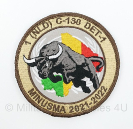 Defensie 1(NLD) C-130 DET-1 Minusma 2021-2022 embleem met klittenband - diameter 9 cm