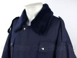 Militaire parka met voering en warme kraag - donkerblauw - ongedragen - maat 58 - origineel