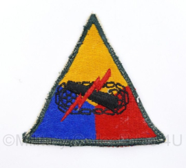 US Army naoorlogs full colour embleem Armored Division - 9 x 9 cm - origineel