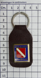 Franse leger Ecole Militaire de Strasbourg sleutelhanger - 9 x 4 cm - origineel