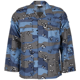 Tactical uniform jasje Ripstop merk Mag Force - Blue chocolate chip camo - borstomtrek 88 t/m 92 cm - nieuw in verpakking