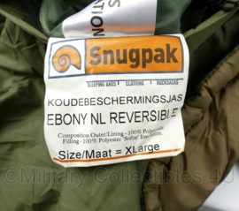 Snugpak koude beschermingsjas Ebony NL reversible omkeerbaar groen bruin met draagtas - maat Large - origineel