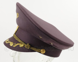 Tsjechische hoge officiers platte pet met insignes  - maat 55, 56 of 59 cm.  - origineel