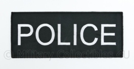 Politie POLICE rugstrook  -  met klittenband - 24,5 x 10 cm. wit op zwart