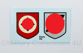 1 paar Decals Waffen en algemeine SS - vroeg model