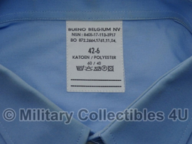 Kmar Koninklijke Marechaussee overhemd lichtblauw LANGE mouw gebruikt - maat 42-6  - origineel