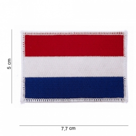 Uniform landsvlag Nederland stof - 5 x 7,7 cm.