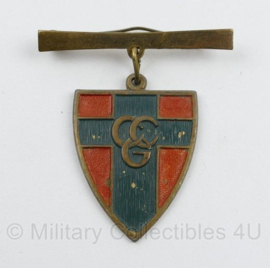 Britse 1945 CCG Control Commission For Germany cap badge - 5,5 x 4,5 cm - origineel