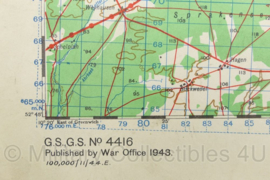 WW2 British War Office map 1944 Central Europe Salzwedel - 87,5 x 65 cm - origineel