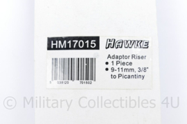 HM17015 Hawke Scope Adapter riser Dovetail to Weaver 9 tm 11 mm voor Picatinny rail HM17015 - 6 x 19 cm - nieuw in verpakking - origineel
