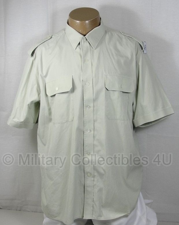 KL DT2000 Overhemd Nederlands leger lichtgroen - korte mouw - licht gebruikt - maat 42  - origineel