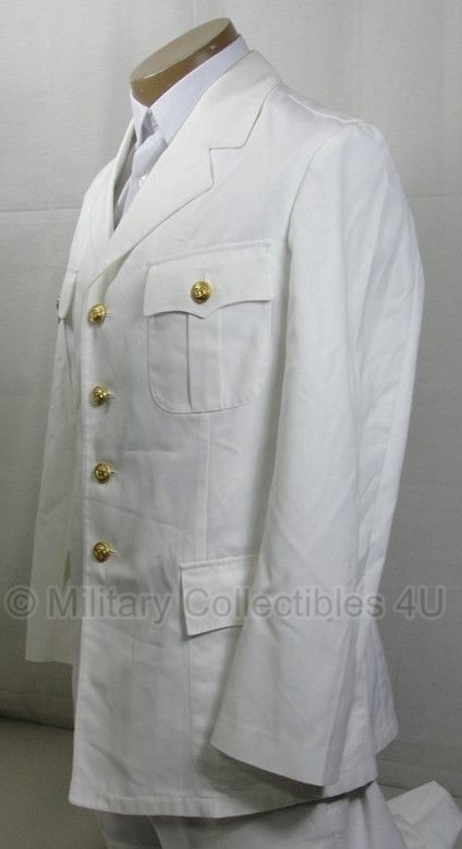 Rood Verplaatsbaar speer Wit marine uniform jas met gouden knopen - origineel | Kleding | Military  Collectibles 4U