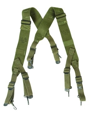 US OD Olive Drab Suspenders M1944 - origineel WO2
