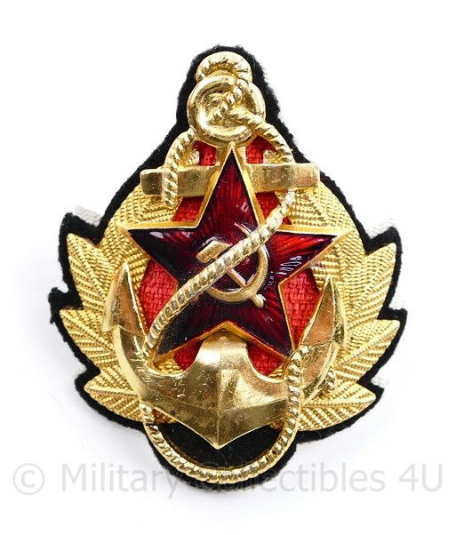 USSR Russische leger Officiers Marine pet insigne deluxe - 7 x 6 cm - origineel