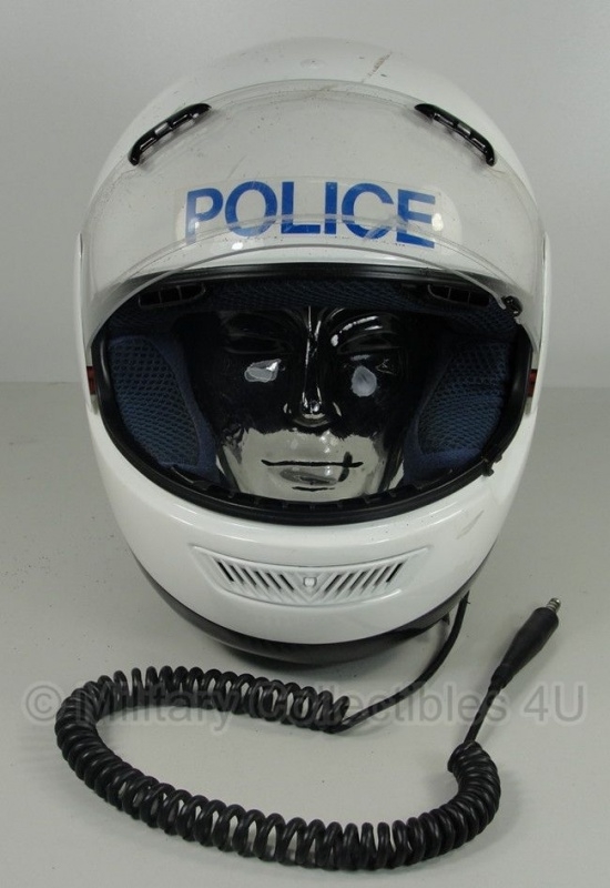 Britse politie motorhelm - merk Aral FV - maat 59/60 of 61/62 | Helmen |  Military Collectibles 4U