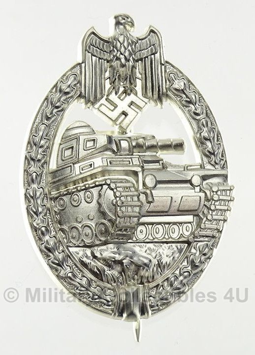 Panzerkampfabzeichen in Zilver - met maker