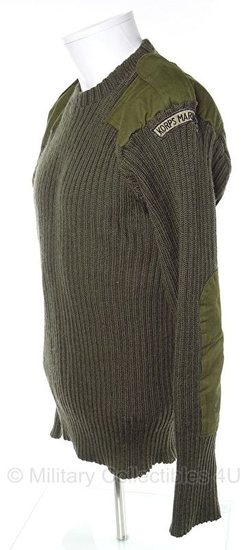 Korps Mariniers wollen trui met straatnaam ronde hals Korps Mariniers wollen trui met straatnaam ronde hals