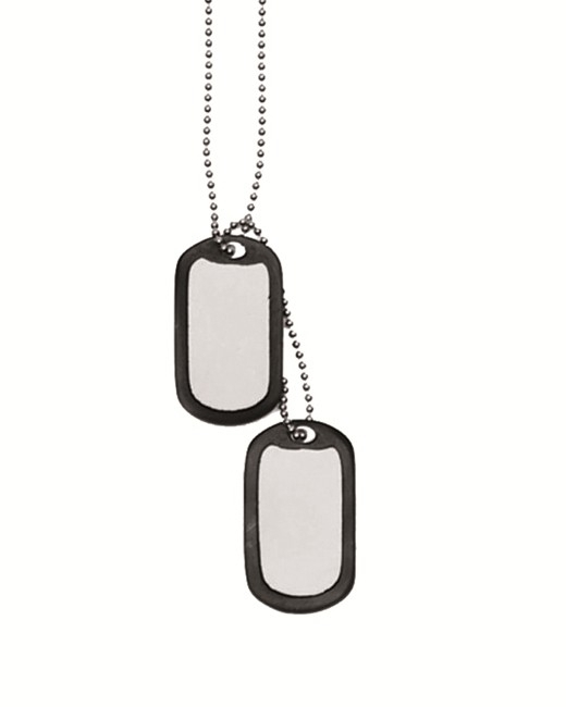 set - met belettering- zilver | Naamplaatjes bestellen Military Collectibles 4U