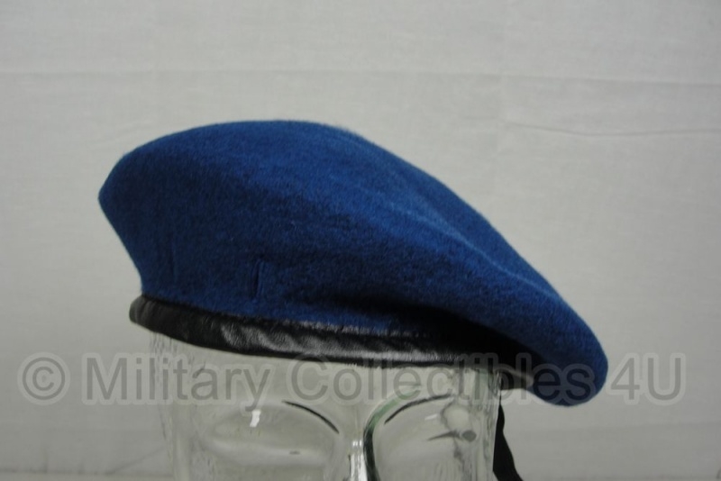 Baret Koninklijke Marine blauw - nieuw gemaakt  - 100% wol met lederen rand