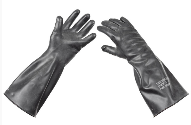 Rubberen Zweedse handschoenen extra dik- ongebruikt - origineel