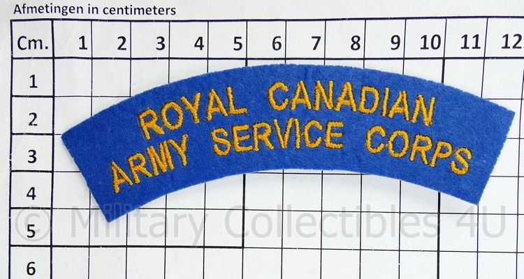 overdrijven Ver weg Indrukwekkend WO2 WW2 Royal Canadian Army Service Corps shoulder title pair | Emblemen &  insignes - stof - nieuw gemaakt | Military Collectibles 4U