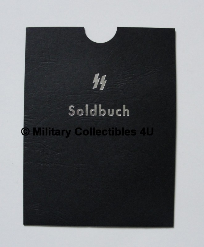 Soldbuch cover - SS - zwart/zilver