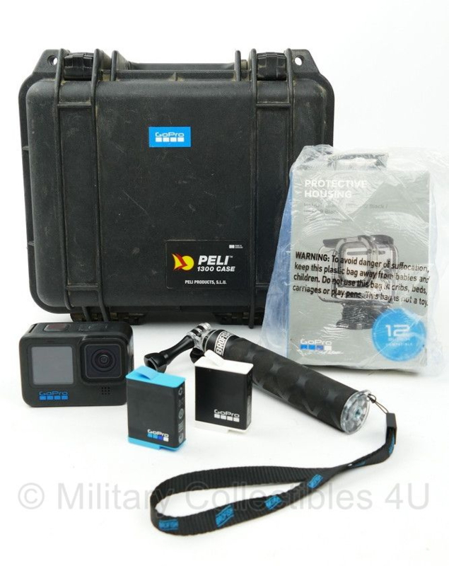 GoPro HERO10 Black volledige set in PELI 1300 case - 26 x 25 GoPro HERO10 Black volledige set in PELI 1300 case - 26 x 25