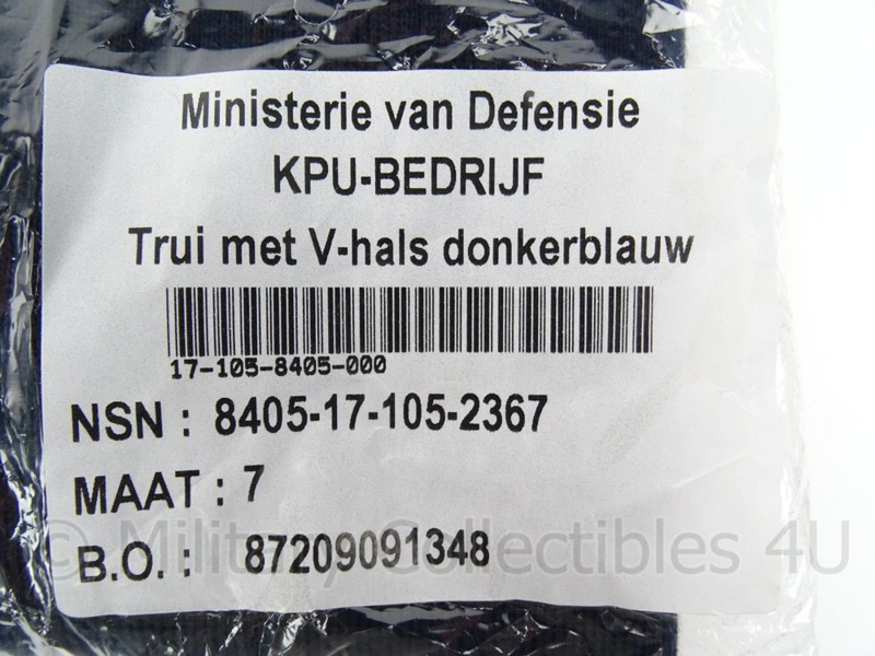 KLu Koninklijke Luchtmacht wollen trui met V hals KLu Koninklijke Luchtmacht wollen trui met V hals