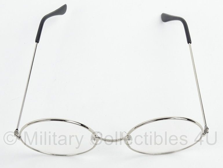 dividend loterij Metafoor Antieke bril, ZILVER frame met ronde glazen met helder glas (niet op  sterkte) - nieuw gemaakt | Brillen | Military Collectibles 4U