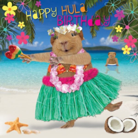 Cavia Kaart AlHoa! Happy Hula Birthday
