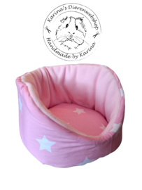 Snuggle bed  " roze met witte sterren "