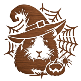 Stencil Tekensjabloon Sjabloonset Mal met Cavia met Halloween klein B