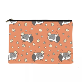 Make up tas /  kleine toilet tas / etui Popcornende Cavia