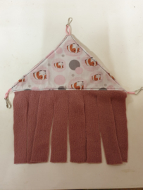 Schuil hoek hangmat Cavia Print Stip Roze