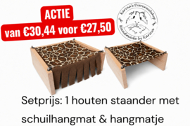 Vrijstaande Hangmat Set staander met 1 matje en 1 schuil hangmatje " Giraffe "