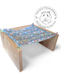 Losse hangmat voor vrijstaande  houten hangmat staander LUS BEVESTIGING  ... " Cavia Print Unicorn Eenhoorn "