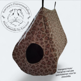 Hangend Huis/hangmat met pee pad/baleinen voor bv chinchilla of rat ....... custom made