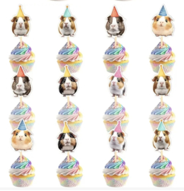 Cupcake Toppers Cavia 24 stuks