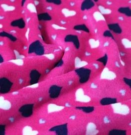 Hangmat  "knaagdier"  XL  welness fleece roze hartjes