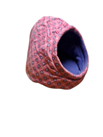 Theemuts met extra versteviging " Bloemetjes Paars  "