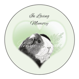 Sticker/ sluitzegel Cavia Heaven ( 4 stuks) 