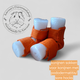 konijnen sokken bij "sore hocks / pododermatitis "   custom made