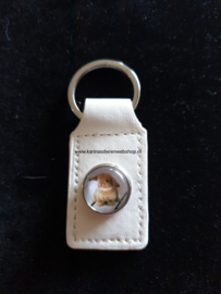 Leren Sleutelhanger Chunk Hangoor Konijn 1