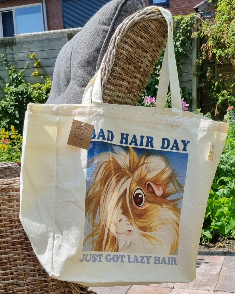 Katoenen Big Shopper Tote Bag Cavia - A