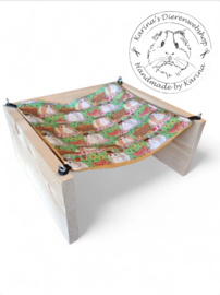 Losse hangmat voor vrijstaande  houten hangmat staander LUS BEVESTIGING  ... " Cavia Print Picknick "