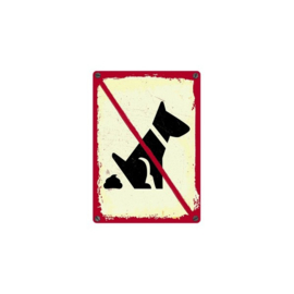 Bord Blik NO   hondenpoep