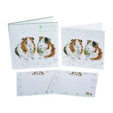 'Lettuce be Friends' Guinea Pig Notecard Pack - Kaarten Cavia Wrendale Designs